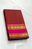 Vintage Vairaoosi Kanchipuram Silk Saree in Brown and Pink with 2G Gold Zari