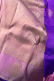 Purple Kolam Butta Silk Saree with Pink Border & 2G Gold Zari