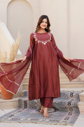 Anarkali Suit — Mul Chanderi Set