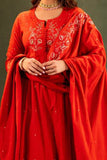 Red Anarkali Suit Set