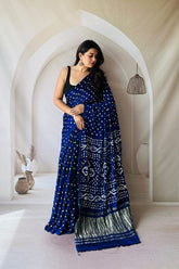 Bandhani Modal Silk Saree with Lagdi Pallu