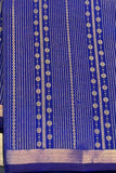 Royal Blue Pure Kanchi Silk Saree with Contrast Pink Pallu