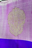 Purple Kolam Butta Silk Saree with Pink Border & 2G Gold Zari