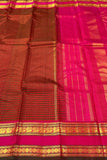 Vintage Vairaoosi Kanchipuram Silk Saree in Brown and Pink with 2G Gold Zari