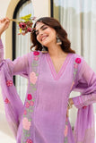 Lavender Mul Chanderi Suit with Delicate Patchwork and Handwork