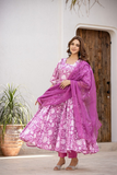 Pink Cotton Anarkali