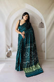 Bandhani Modal Silk Saree with Lagdi Pallu